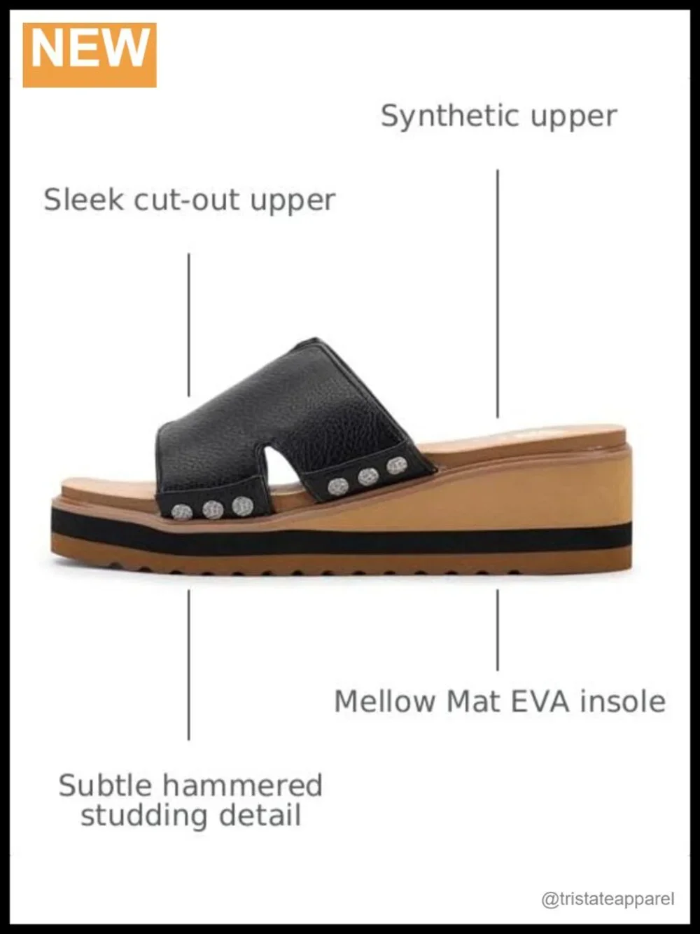 Yellow Box Women's Alameda Wedge Sandal Round Toe Comfort Slip On